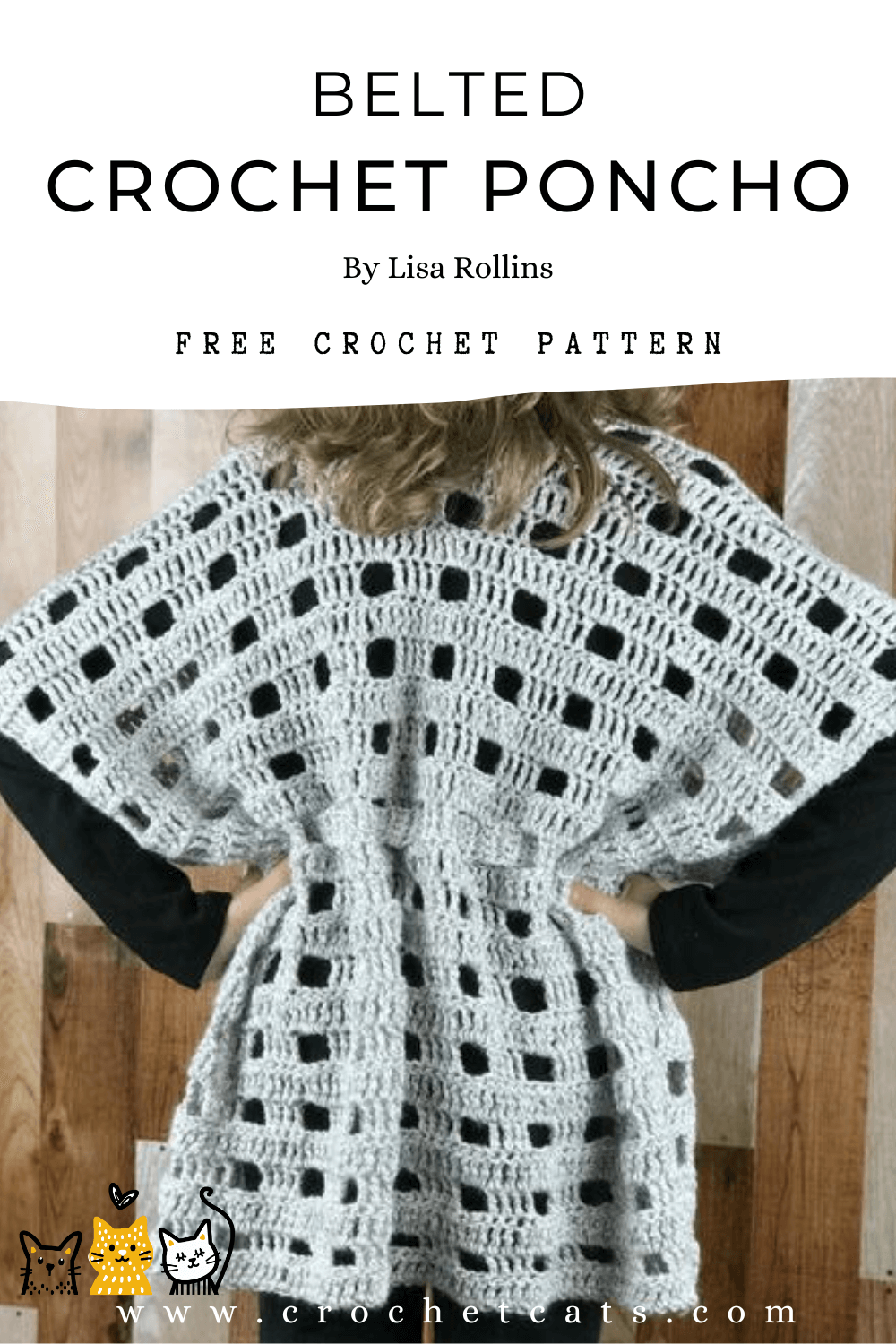 Belted Crochet Poncho