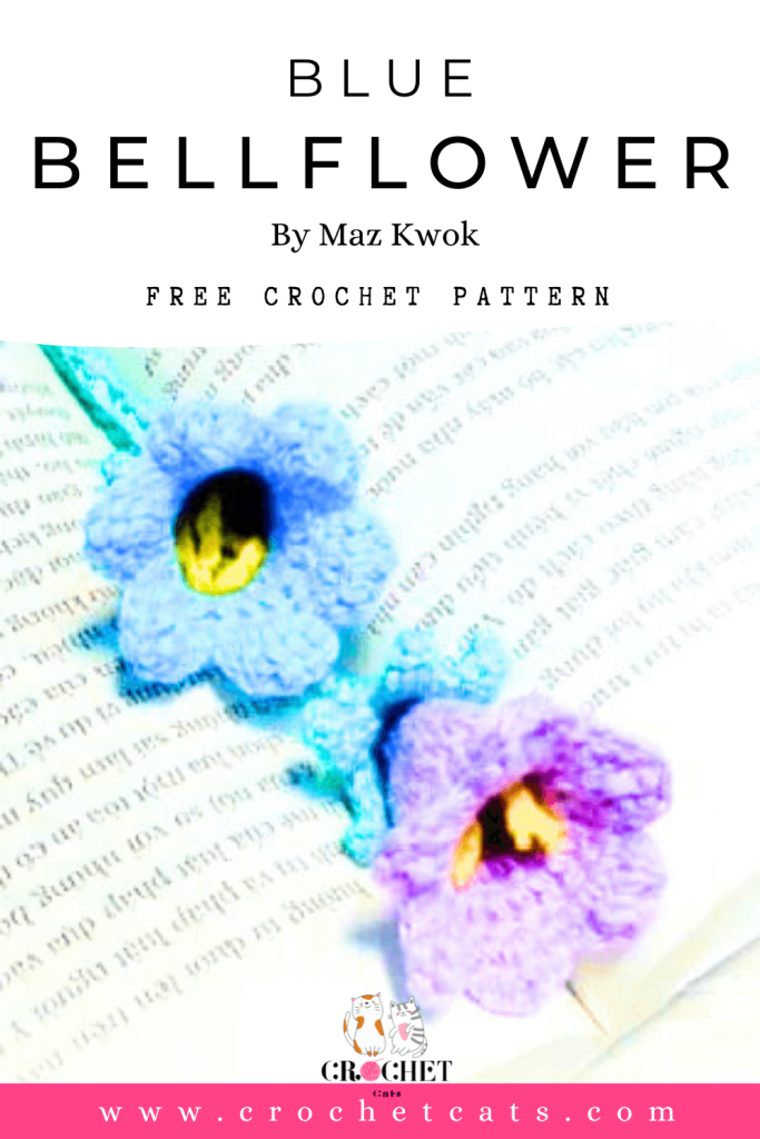 Blue_bellflower_bookmark_easy_crochet_pattern