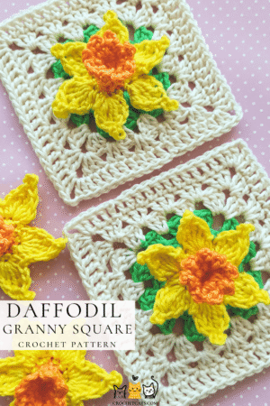 Daffodil Granny Square Crochet Pattern