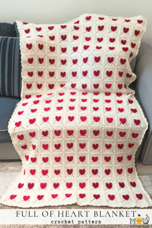 Full Of Heart Blanket Crochet Pattern