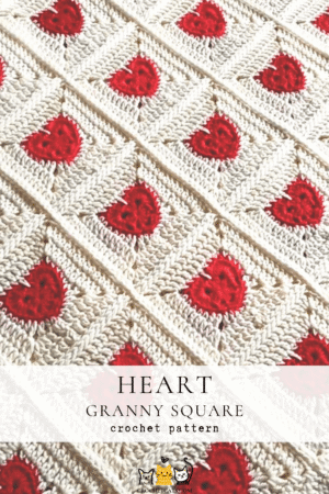 Heart Granny Square Crochet Pattern