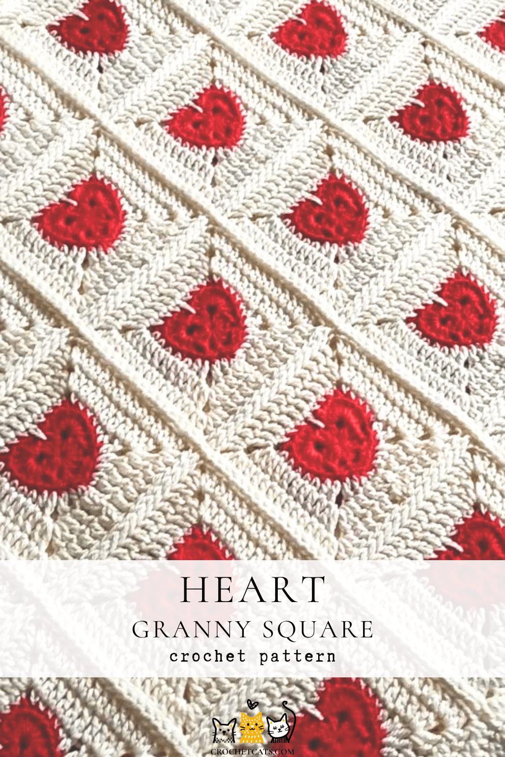 Heart Granny Square Crochet Pattern