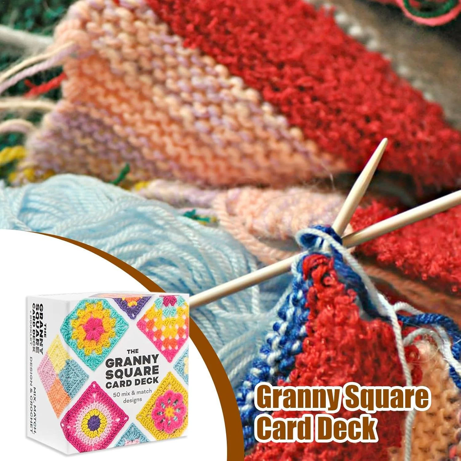 Granny Square Card Deck for Beginners Crochet Cards - Image 3