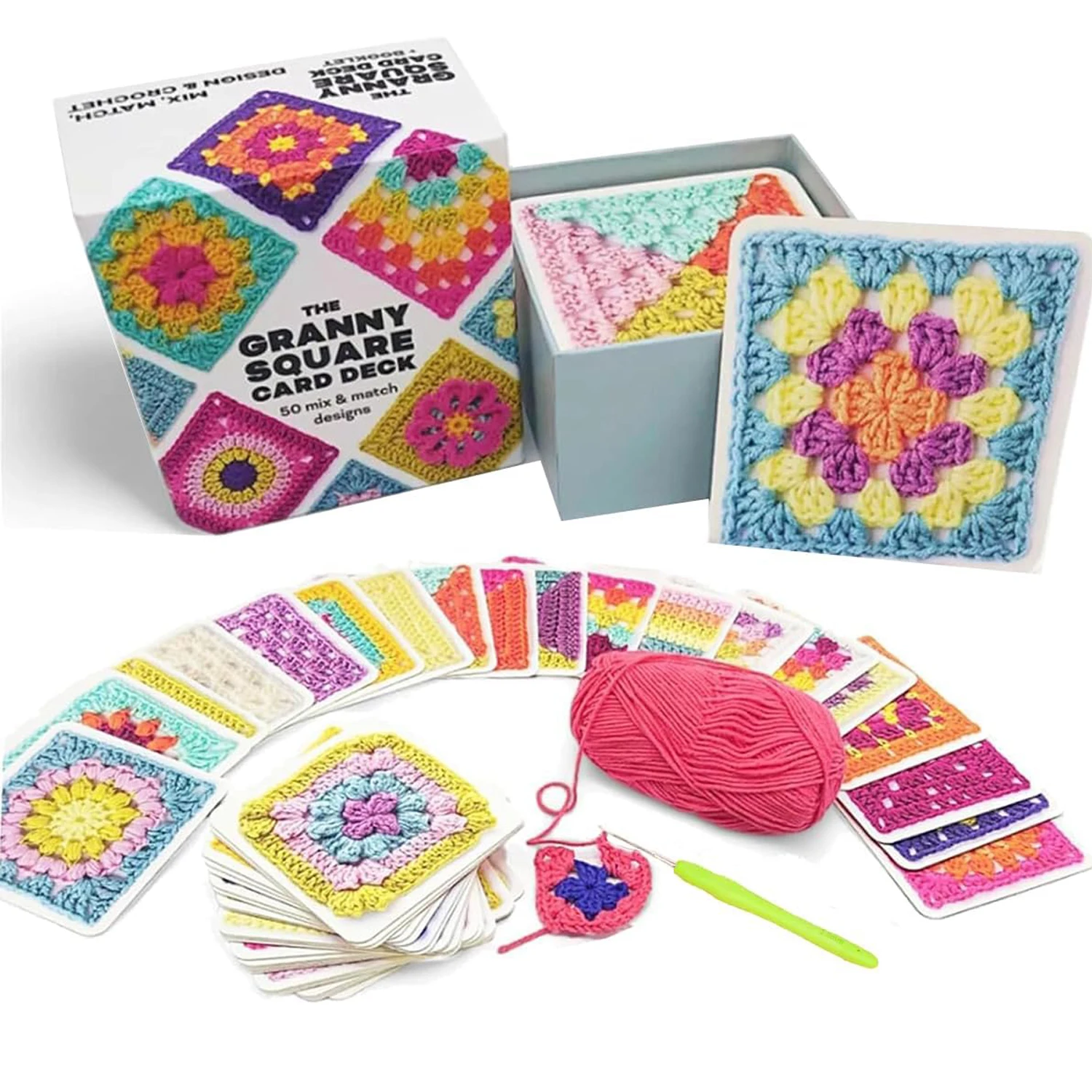 Granny Square Card Deck for Beginners Crochet Cards