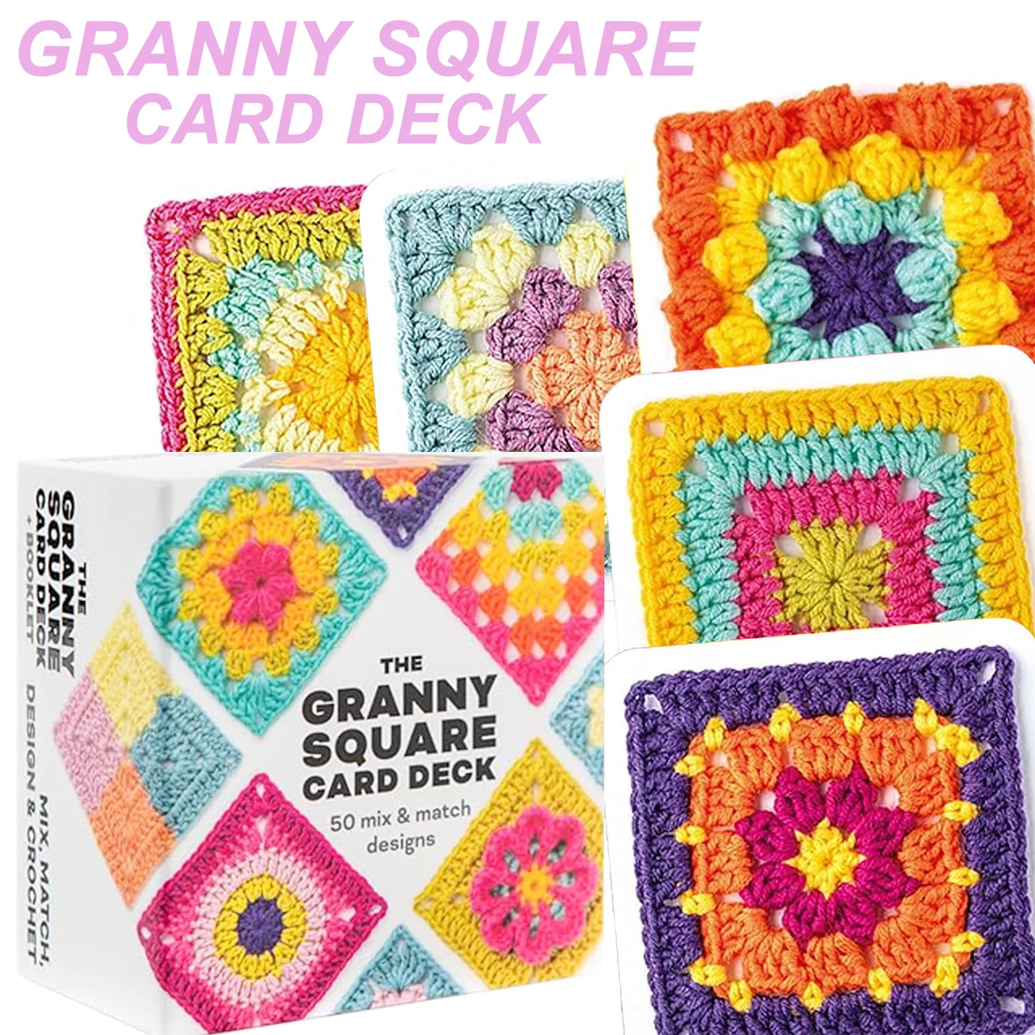 Granny Square Card Deck for Beginners Crochet Cards - Image 6