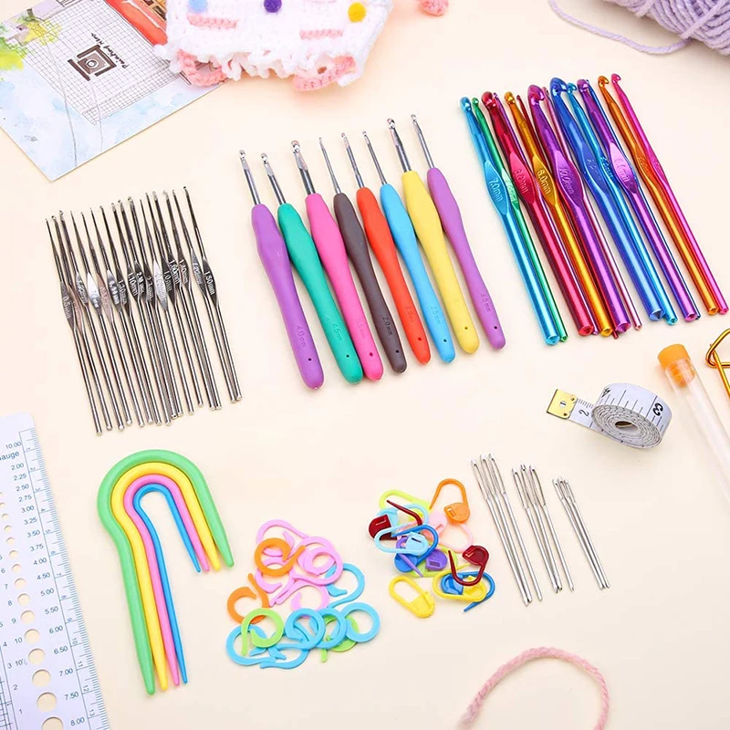 Beginner Crochet Kit – All-in-One Set with Hooks, Yarn for Travel – Flowers - Image 4