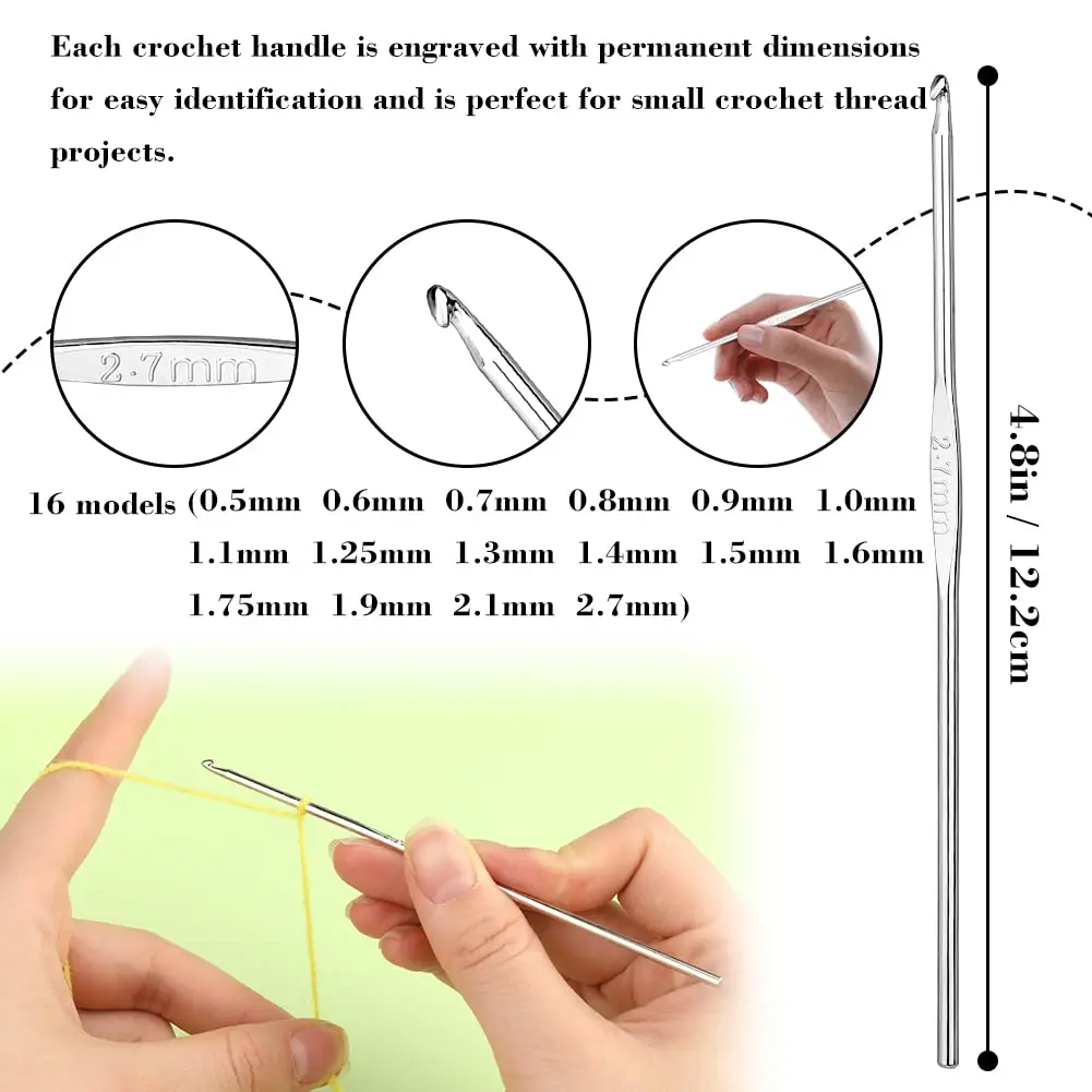 Beginner Crochet Kit – All-in-One Set with Hooks, Yarn for Travel – Yellow - Image 4