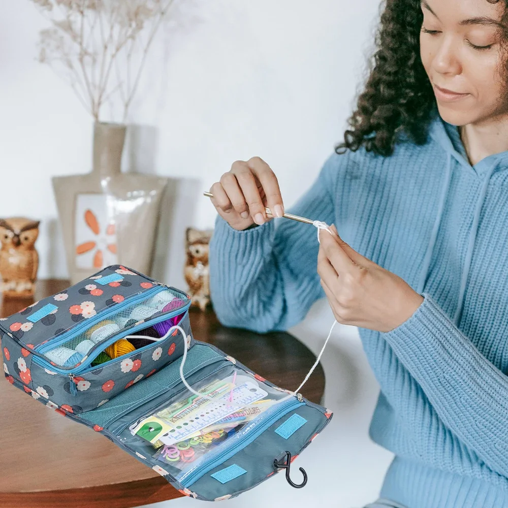 Beginner Crochet Kit - All-in-One Set with Hooks, Yarn for Travel - Image 3