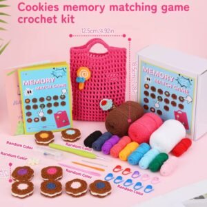 Cookies Memory Matching Game Crochet Kit – A delightful, hands-on craft and play experience