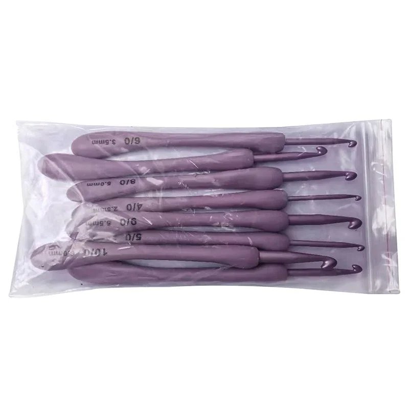 8-Piece Purple Crochet Hooks Set (2.5–6.0mm) - Image 4