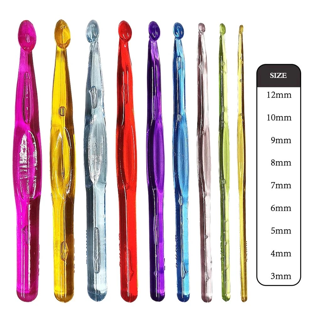 9-Piece Crochet Hooks Set (3mm–12mm)