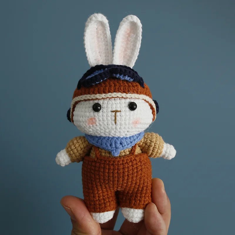 Cute Crochet Rabbit Doll Keychain