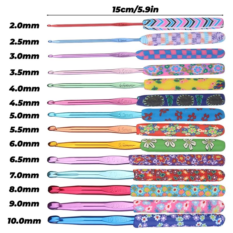 Crochet Hooks in 5, 9, or 14 Piece Options (2.0mm–10.0mm) – Lightweight, Portable & Perfect Gift - Image 2