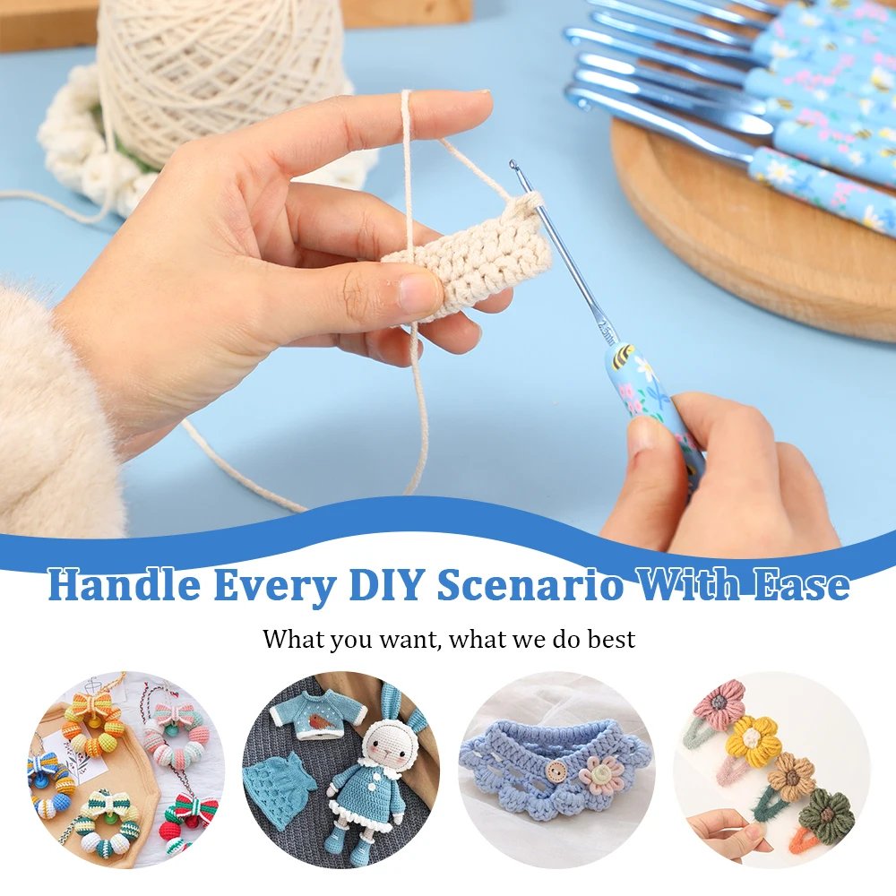 Little Bee Print Crochet Hooks - 2.0-10.0mm - Image 4