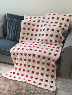 Full Of Heart Blanket Crochet Pattern