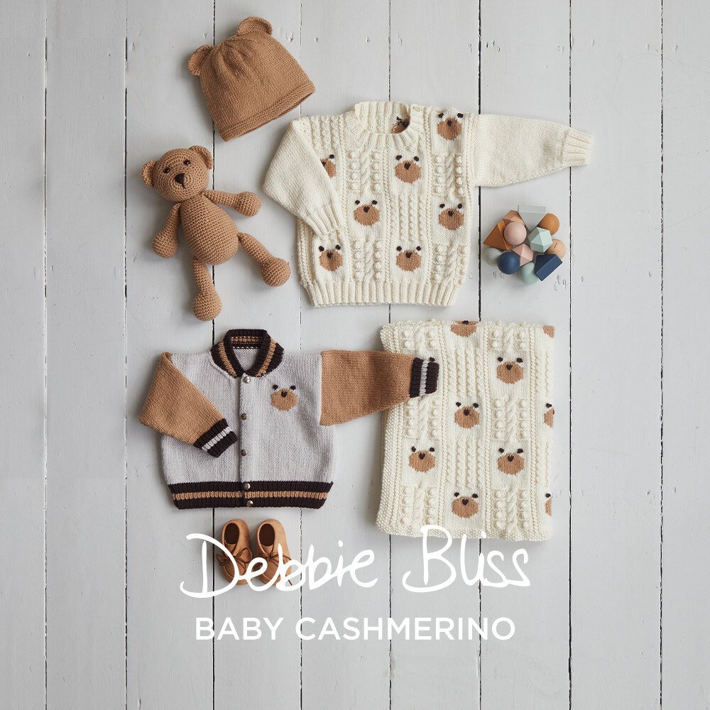 Bear Necessities Set - Layette Knitting and Crochet Pattern for Babies in Debbie Bliss Baby Cashmerino by Debbie Bliss