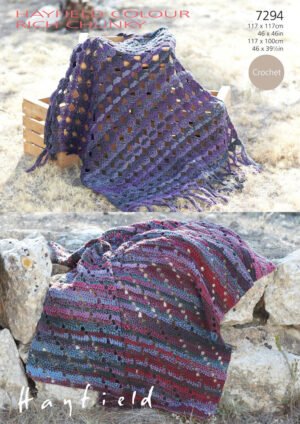 Blankets in Hayfield Colour Rich Chunky - 7294 - Downloadable PDF