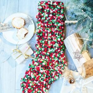 Crochet Christmas Tree Skirt & Stocking in Stylecraft Winter Magic XL & Merry Go Round XL - 10030 - Downloadable PDF