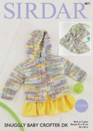 Jacket & Blanket in Sirdar Snuggly Baby Crofter DK - 4871 - Downloadable PDF
