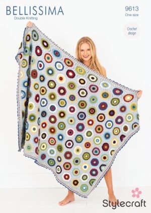 Pressed Flowers Blanket in Stylecraft Bellissima DK - 9613 - Downloadable PDFn