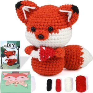 BUDDUR Animal Crochet Knitting Kit With Crochet Hooks And Cotton Yarn Thread For Beginners DIY Non-finished Materials Package