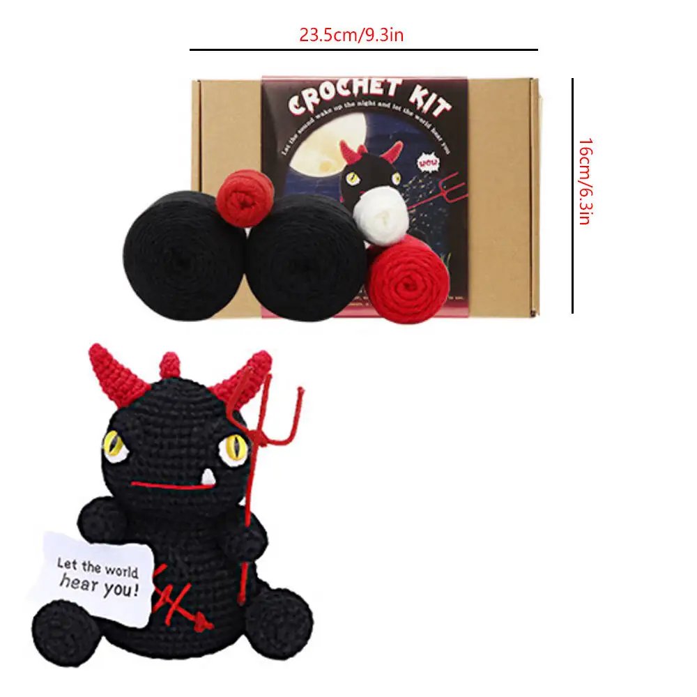 Dragon Crochet Kit Animal For Beginners With Video Tutorial Cotton Knitting Yarn Thread Needles Hook Knit Tool Set DIY Craft - Image 3