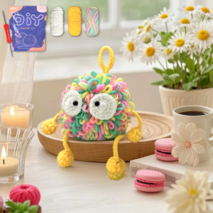 YAMAXIN 1PC Colorful Coal Ball Theme Crochet Kit for Beginners - DIY Craft Tool Set with Knitting Arts And Crafts Project