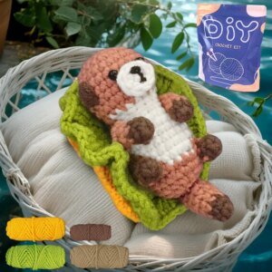 YAMAXIN Otter Crochet Needle DIY Kit for Beginners Easy Craft Tool Set Arts And Crafts Knitting Novice Friendly