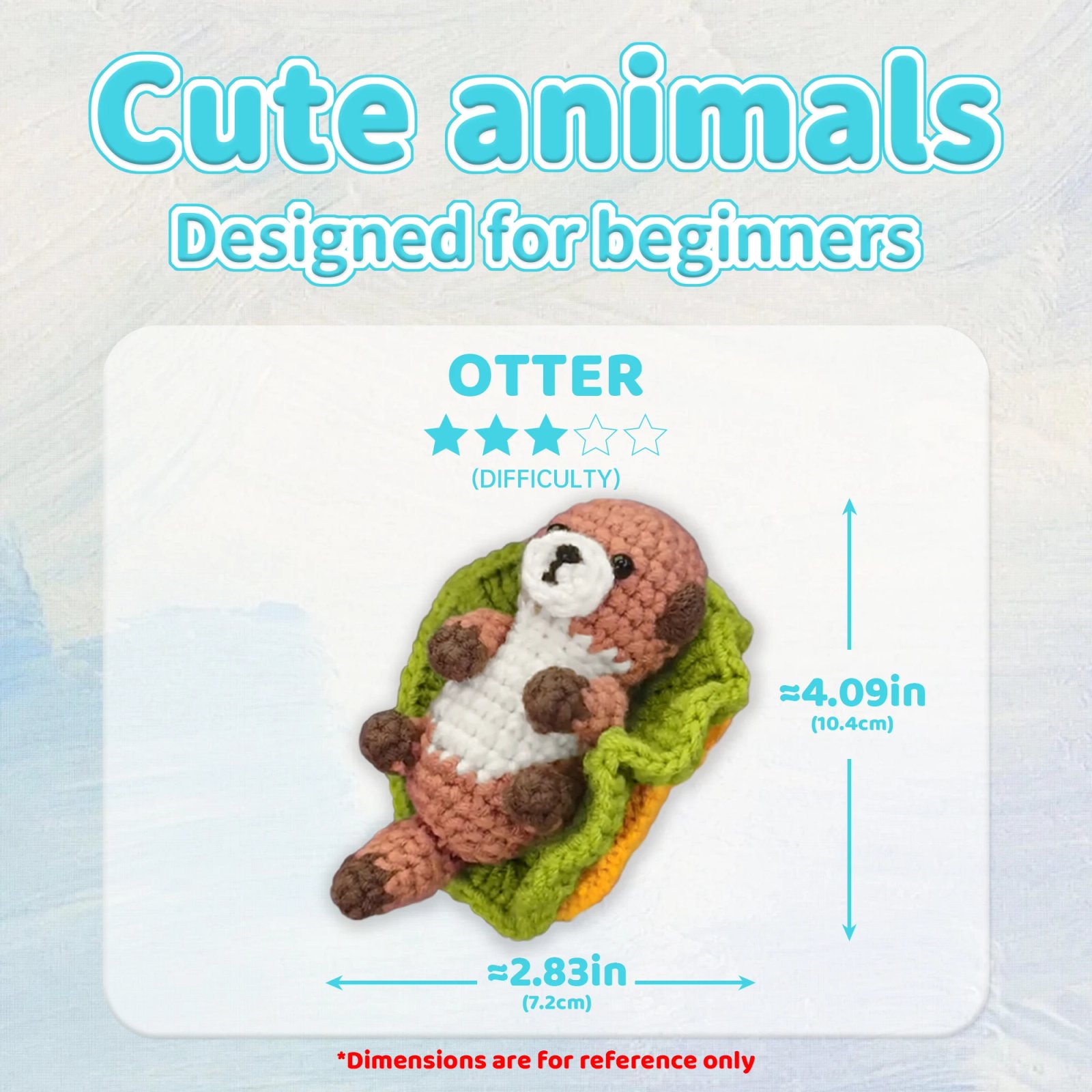 YAMAXIN Otter Crochet Needle DIY Kit for Beginners Easy Craft Tool Set Arts And Crafts Knitting Novice Friendly - Image 2