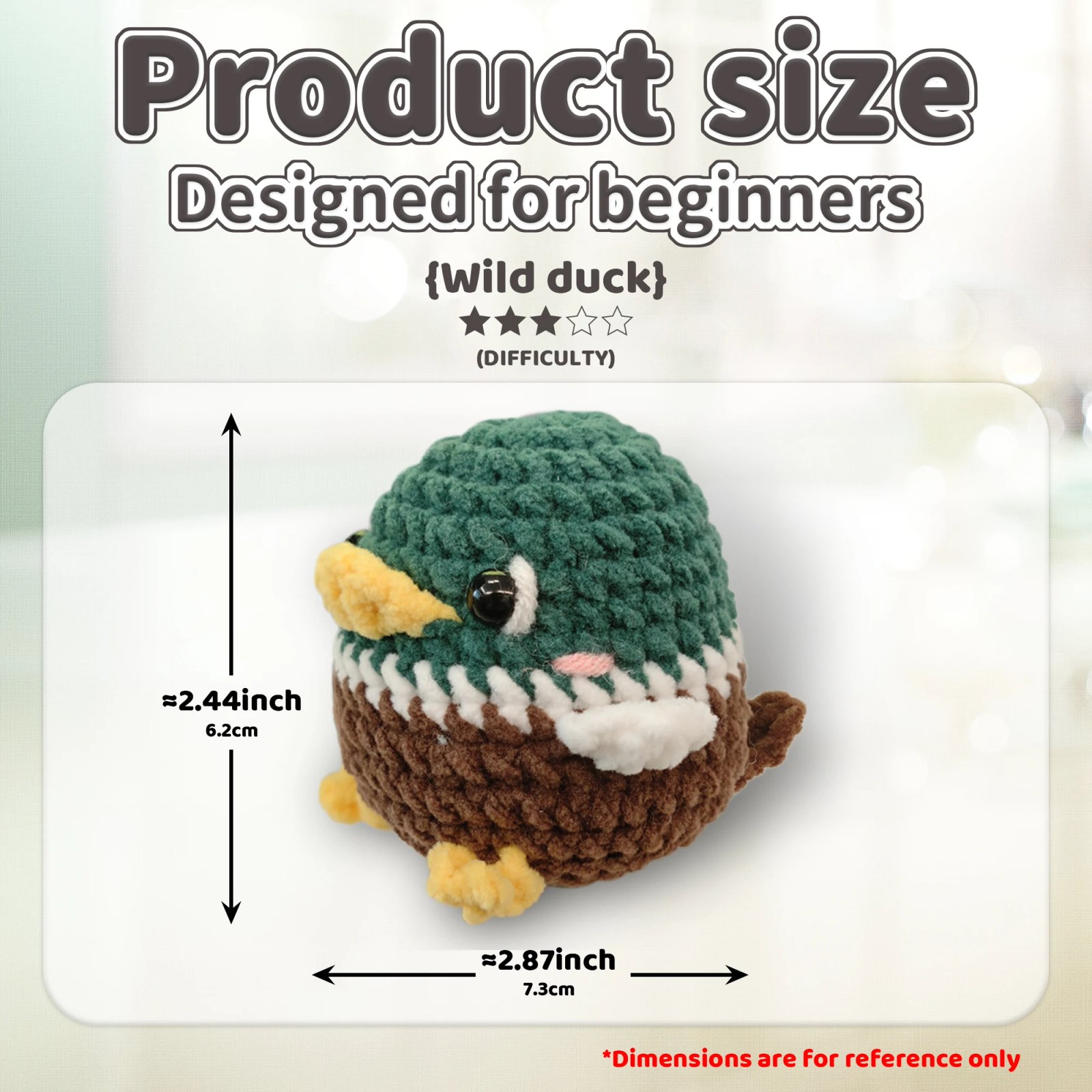 YAMAXIN 1PC Wild Duck Theme Crochet Kit for Beginners - Easy DIY Craft Tool Set with Knitting Arts & Crafts Project - Image 5