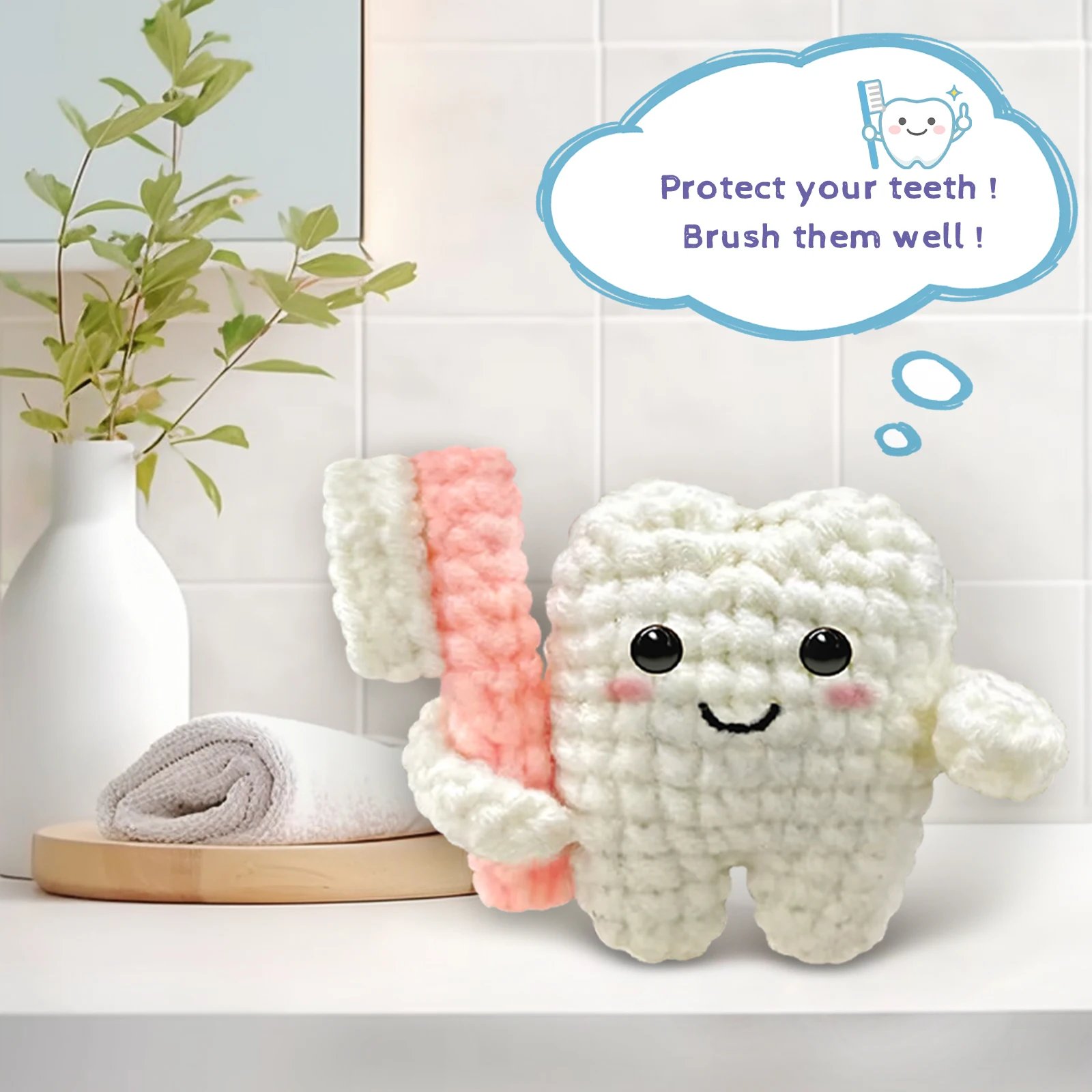 YAMAXIN Toothbrush and Teeth,Crochet Set for Beginners,Include Step-by-Step Video Tutorials(Accessories In Random Color) - Image 6