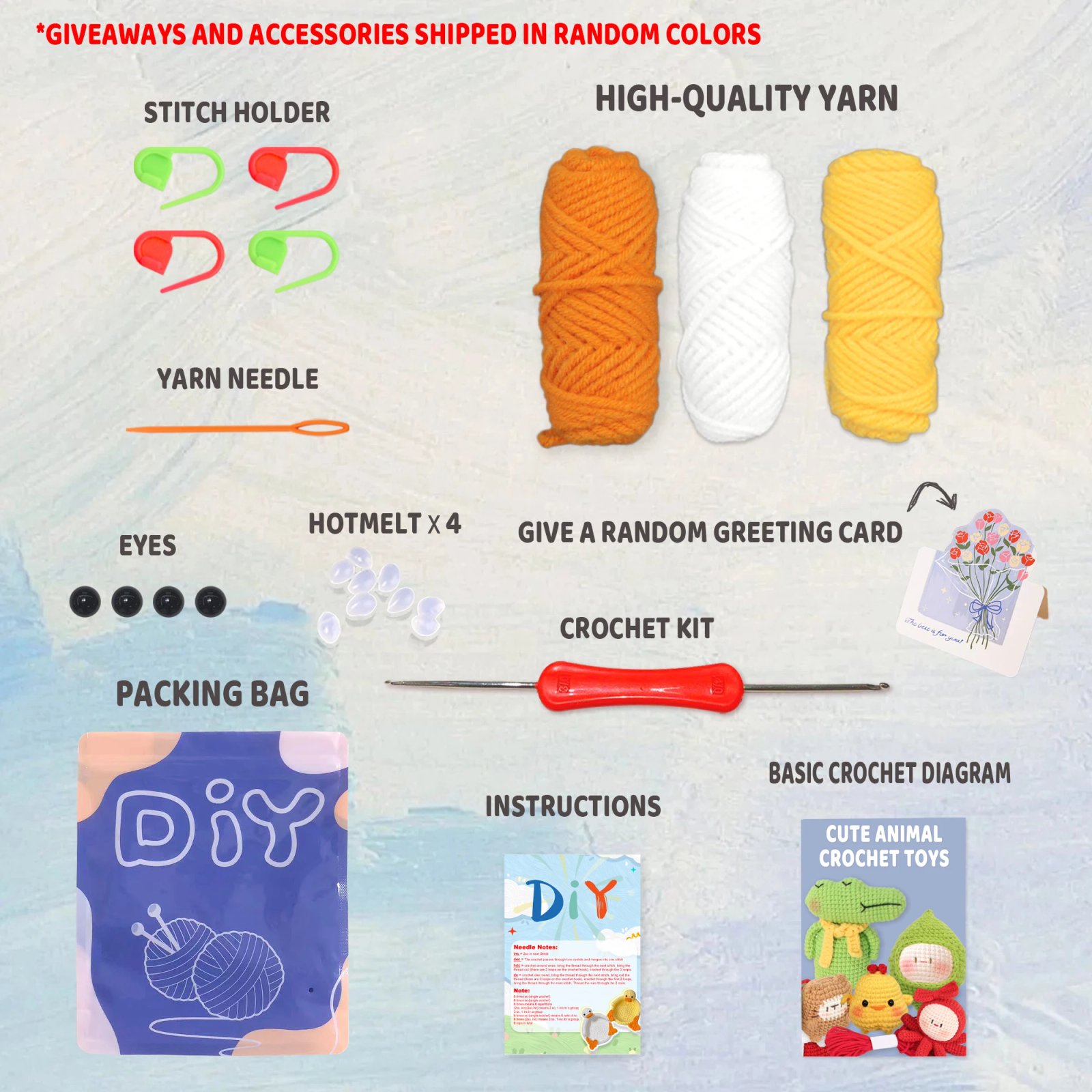 1pcs, Duck Coasters Crochet Set for Beginners, Starter Kit with Step-by-Step Video Tutorials, DIY Knitting Craft Supplies Gift - Image 6