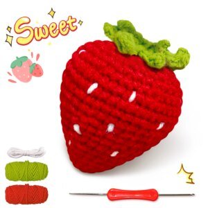 YAMAXIN 1PC Fruit Theme Crochet Kit for Beginners - DIY Craft Tool Set Easy Knitting Arts & Crafts Project