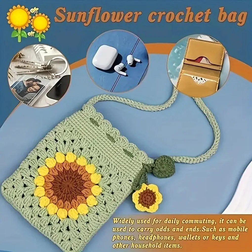 New Crochet Kit for Beginners Adult with Video Tutorials Include Crochet Hook,Yarn and Kniting Supplies for Bag Craft DIY - Image 4