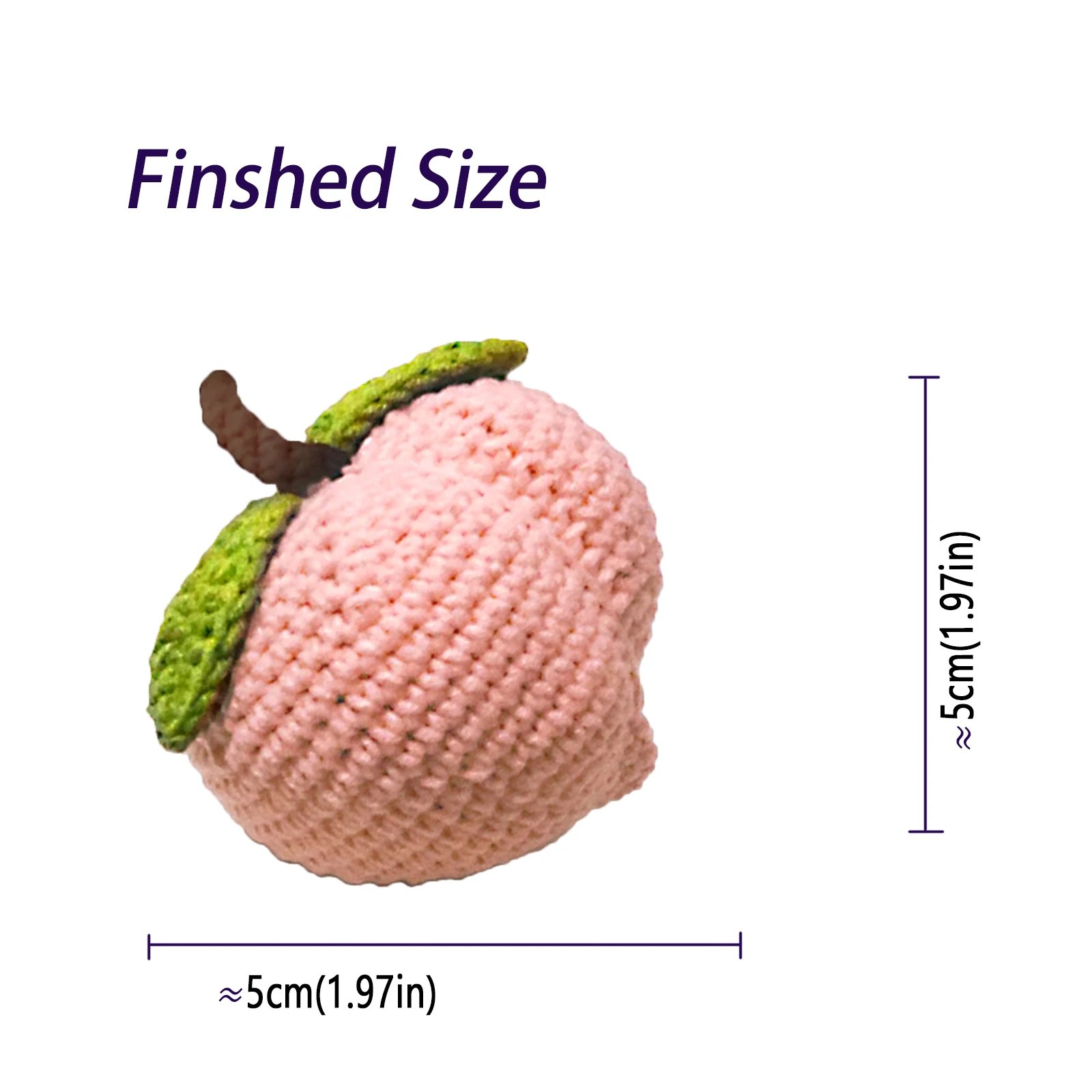 1PC Peach Crochet Set for Beginners,Include Step-by-Step Video Tutorials(Accessories In Random Color) - Image 3