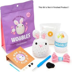 Beginner Crochet Kit with Crochet Hooks Yarn Set DIY Crochet Stuffed Animal Kits