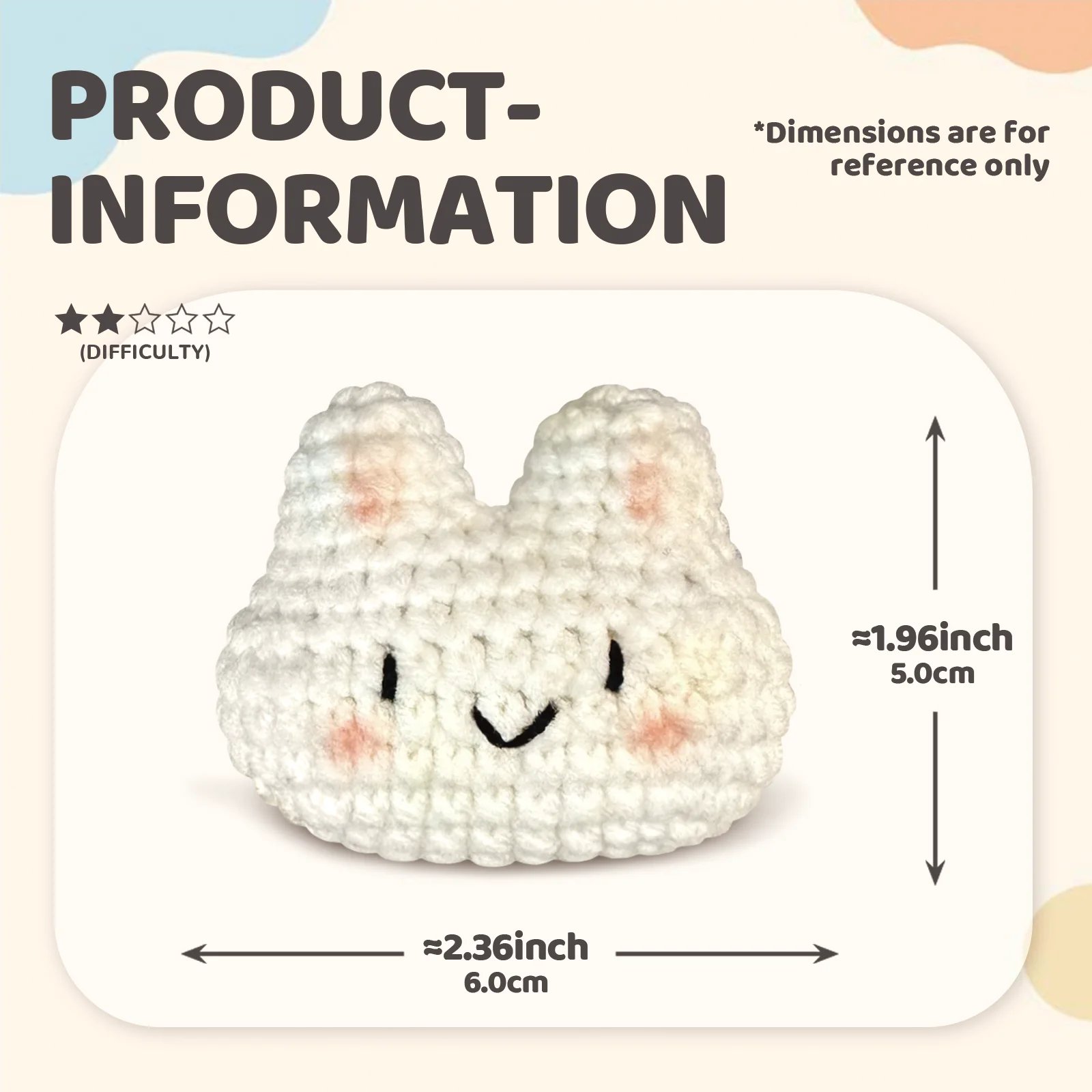 YAMAXIN Cute Animal Theme Crochet Kit for Beginners - DIY Craft Tool Set Easy Knitting Arts And Crafts Project - Image 2