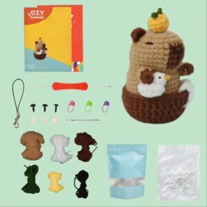 Capybara crochet Kit, Cute Animal Crochet Kit set Crochet kit for Beginners Christmas Gift Crochet Kit for craft lovers