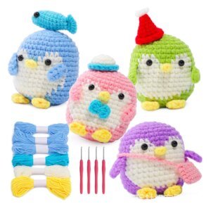 Beginner Penguin Crochet Kit – Cute Amigurumi DIY Starter Kit with Tutorial