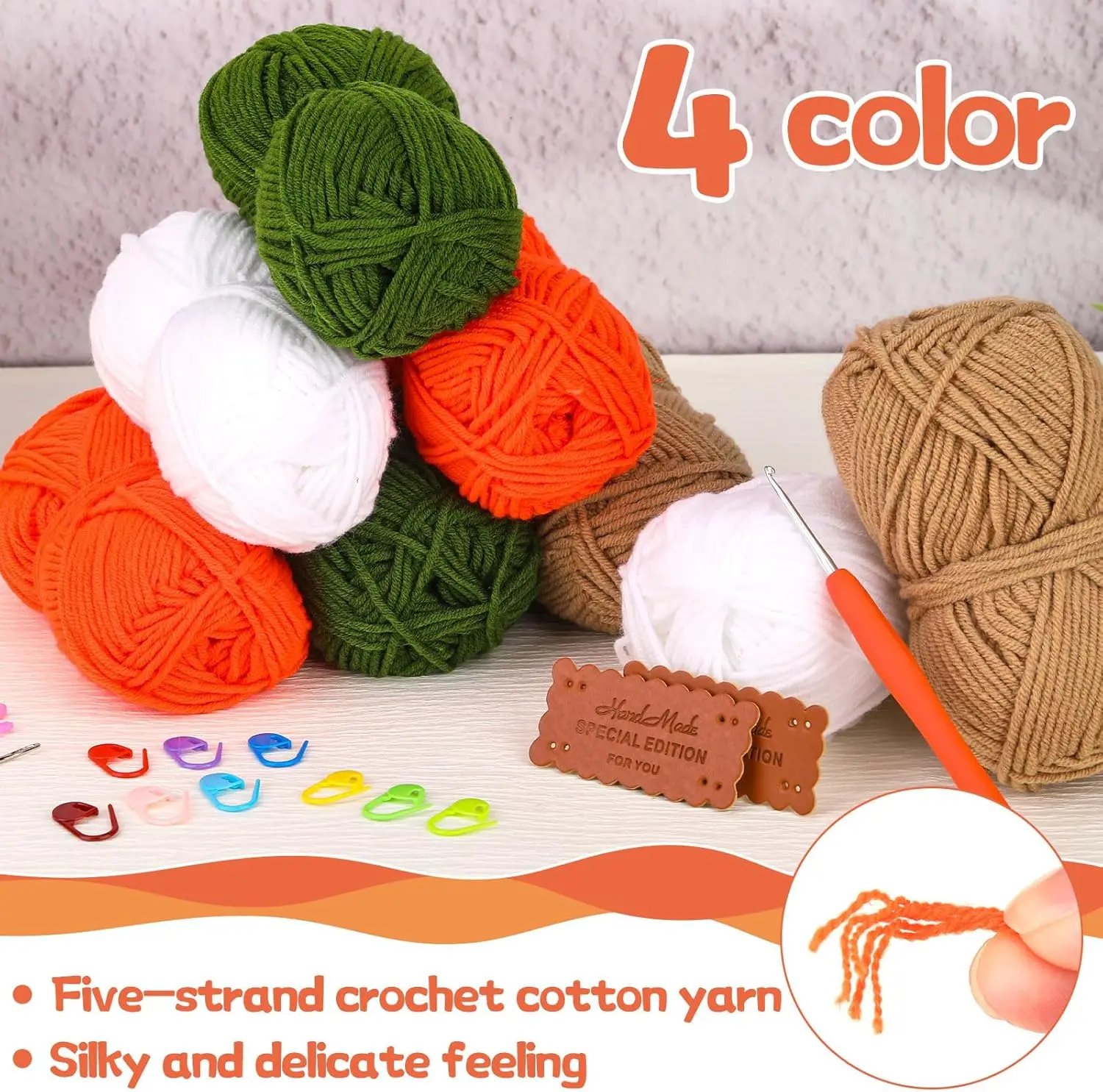 Crochet Bag Kit for Beginners - DIY Tote Bag Starter Set with Yarn, Hooks & Video Tutorials - Image 2