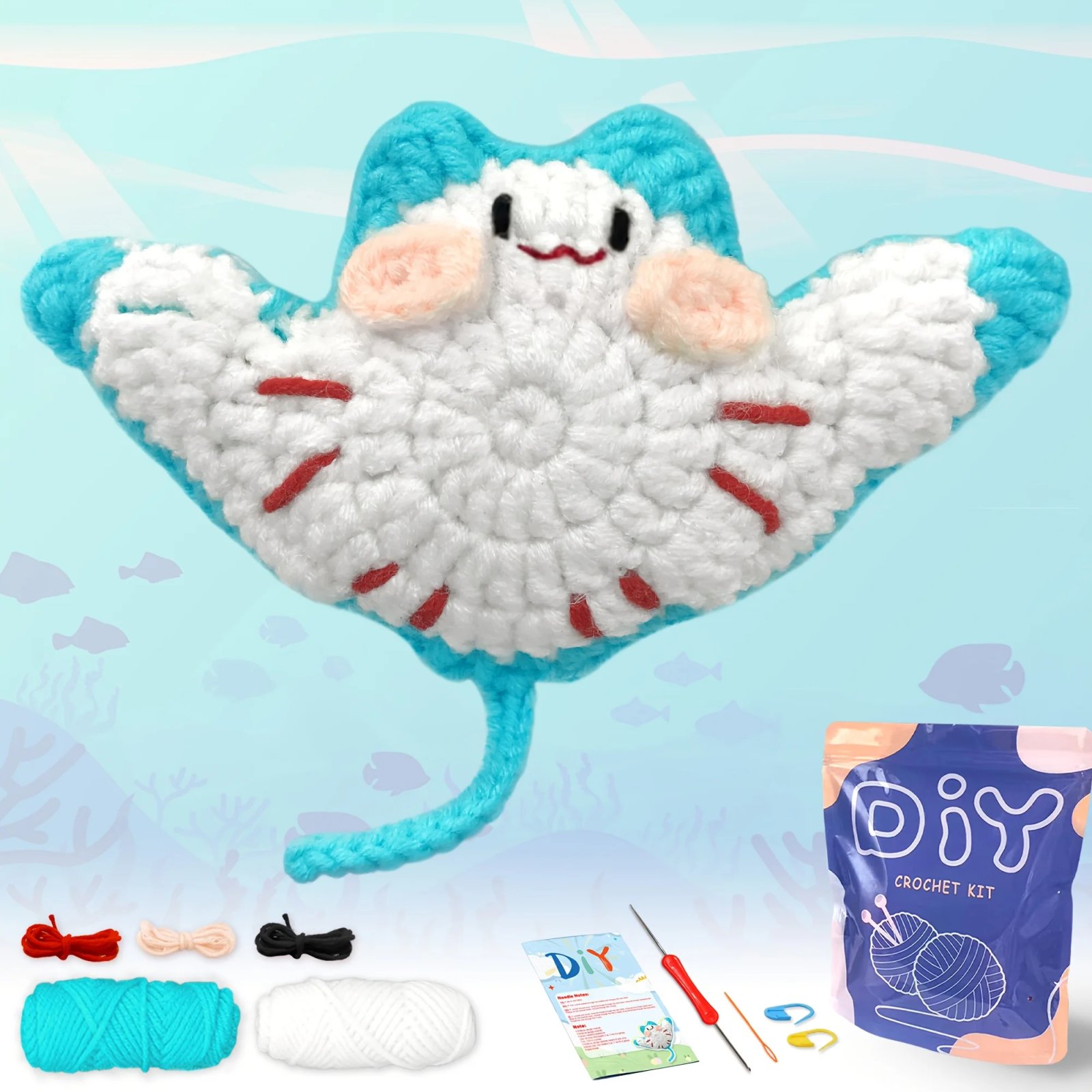 Devilfish Crochet Kit for Beginners - Complete Amigurumi Plush Set with Video Tutorials