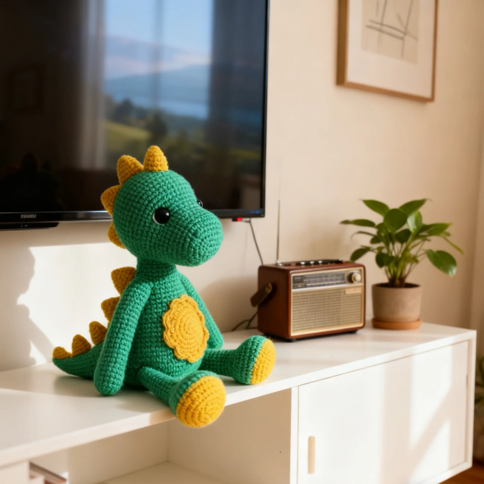 Dinosaur Crochet Kit for Beginners - Amigurumi Stuffed Toy with Video Tutorials - Image 4