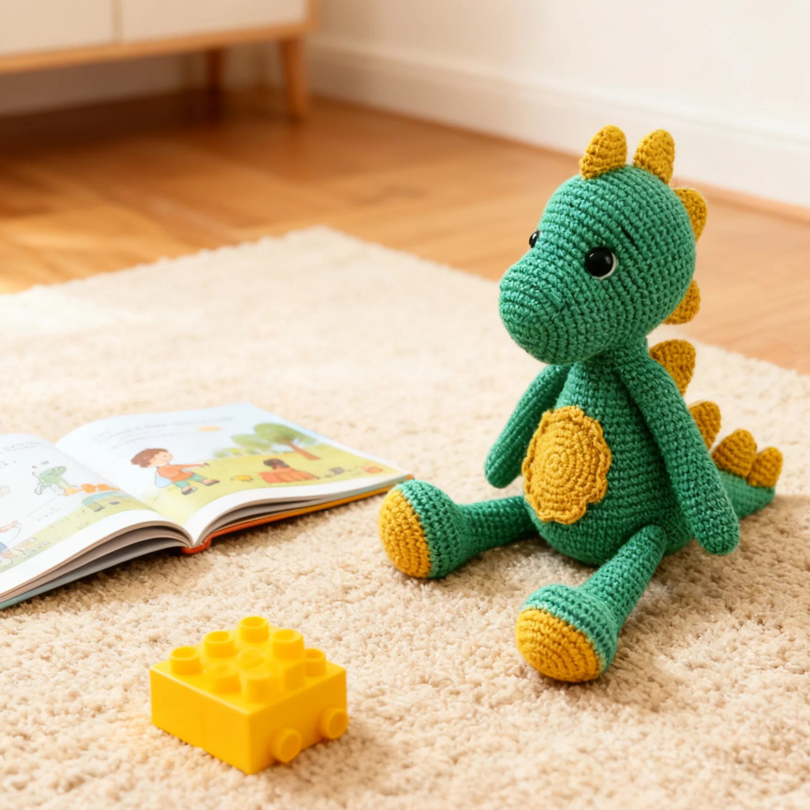 Dinosaur Crochet Kit for Beginners - Amigurumi Stuffed Toy with Video Tutorials - Image 2