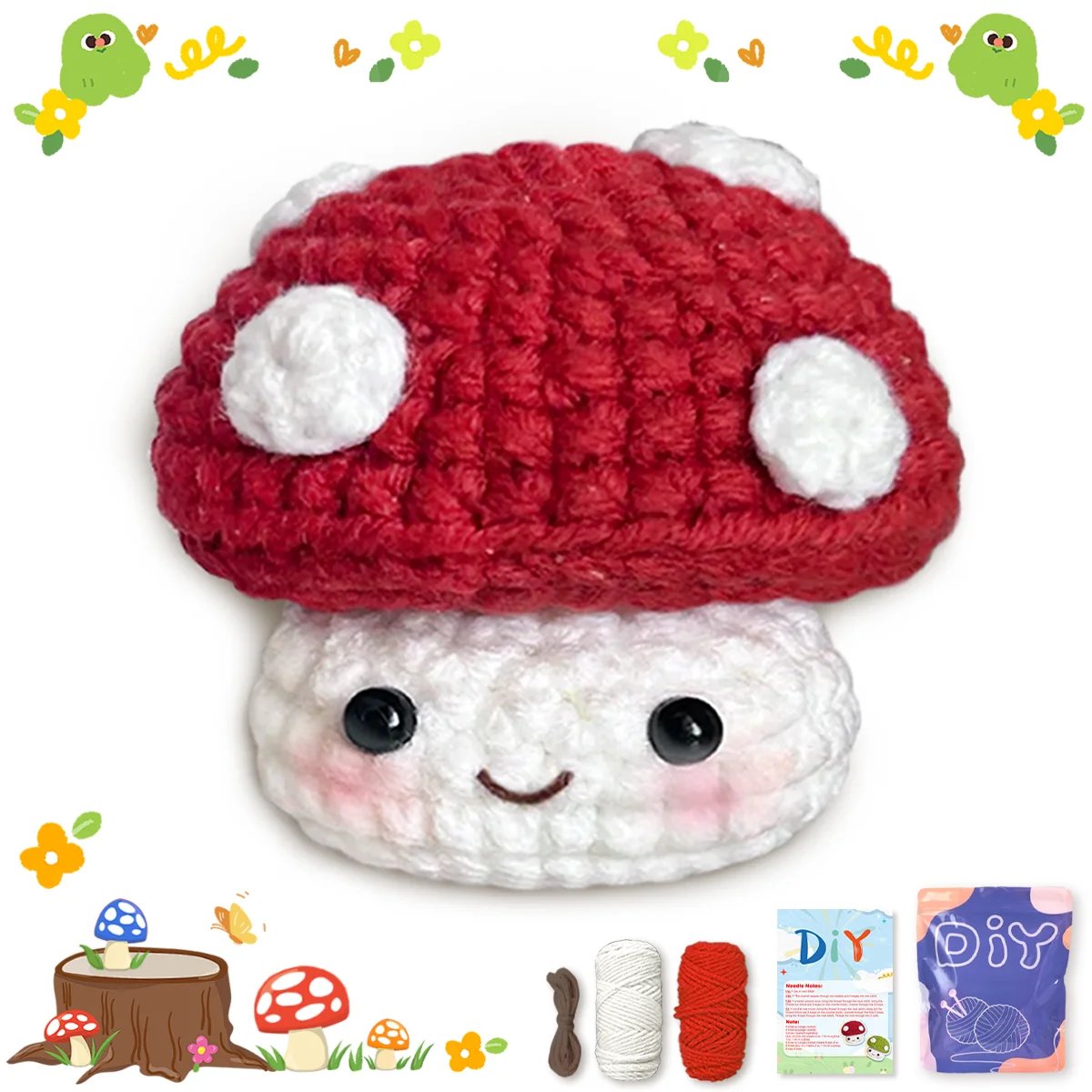 1pc red mushroom