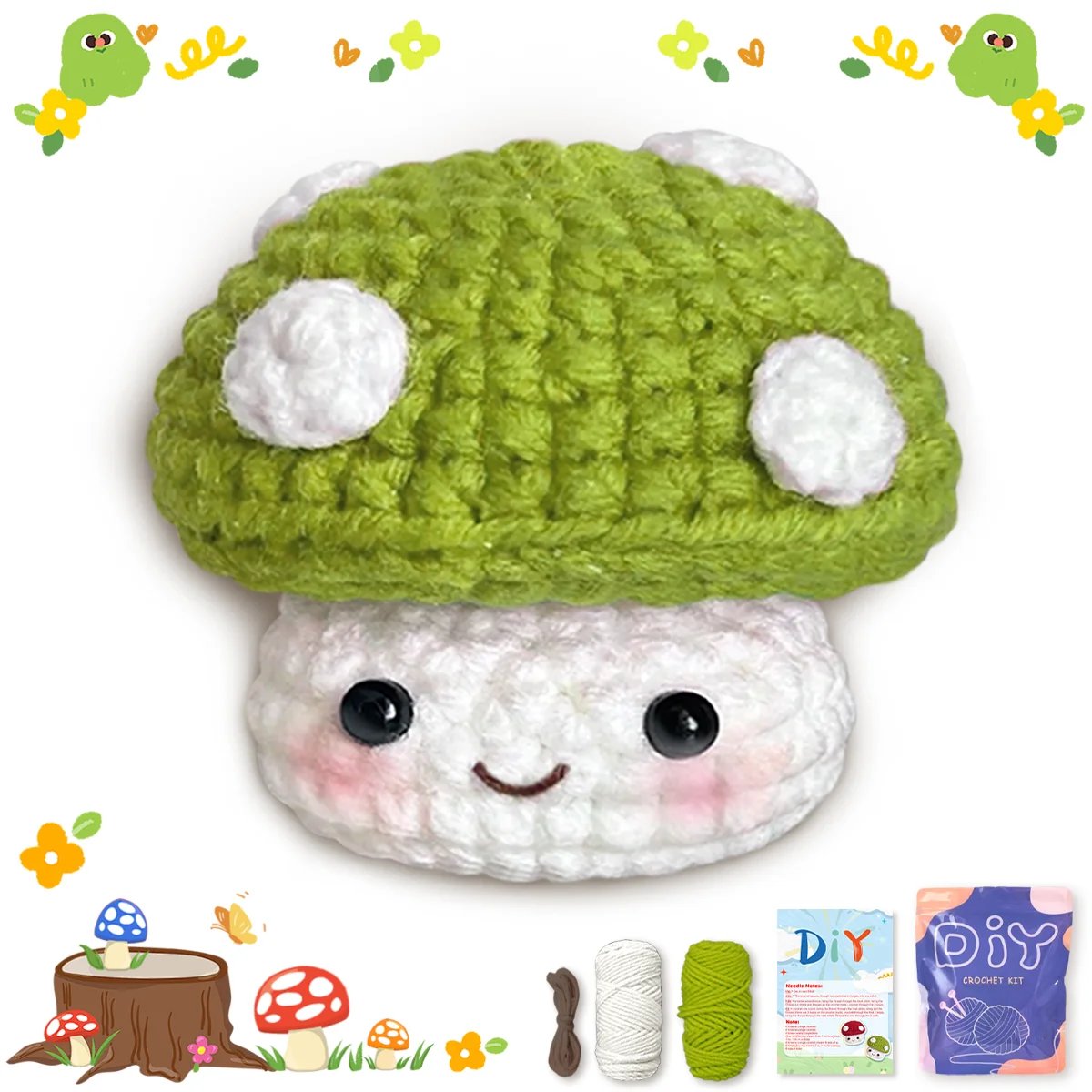 1pc green mushroom