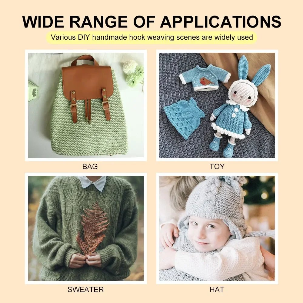 Sewing Crochet Hooks Ceramic Handle Alumina Crochet Hooks Knitting Needles Set Sewing Crochet for Weave Sewing Needles DIY Tool - Image 6