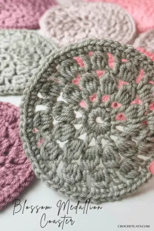 Blossom Medallion Coaster Crochet Pattern