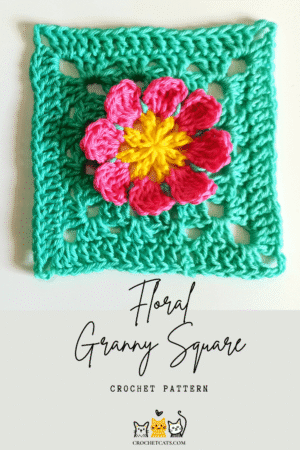 Floral Granny Square Crochet Pattern