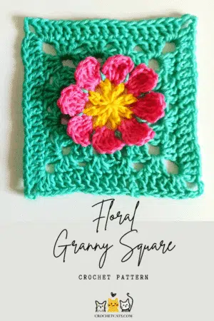 Floral Granny Square Crochet Pattern