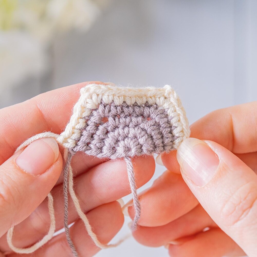 Crochet granny square purse "Rainbow diamonds"